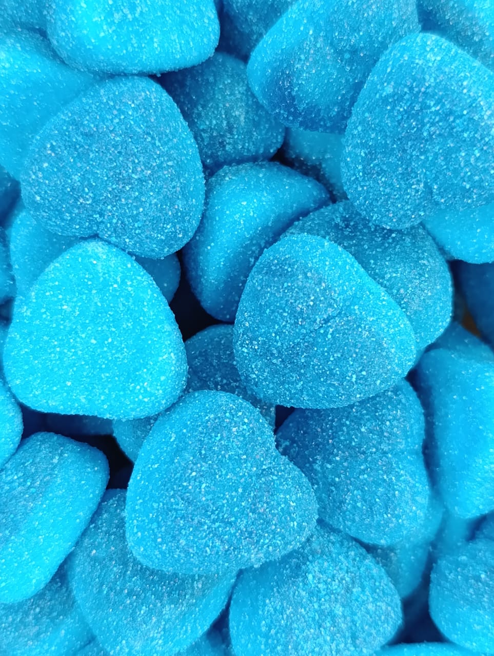 cœur fourré acidulé bleu